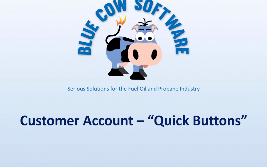 Customer Account Quick Buttons
