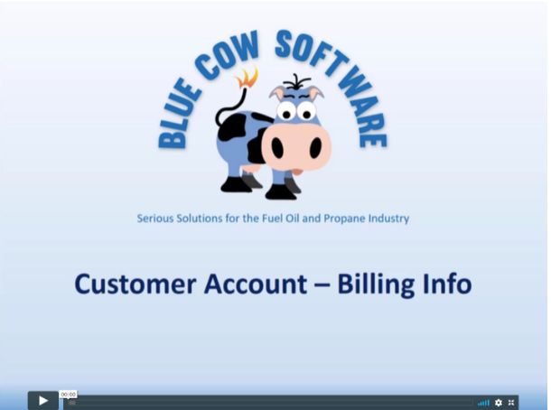 Customer Account – Billing Training Video